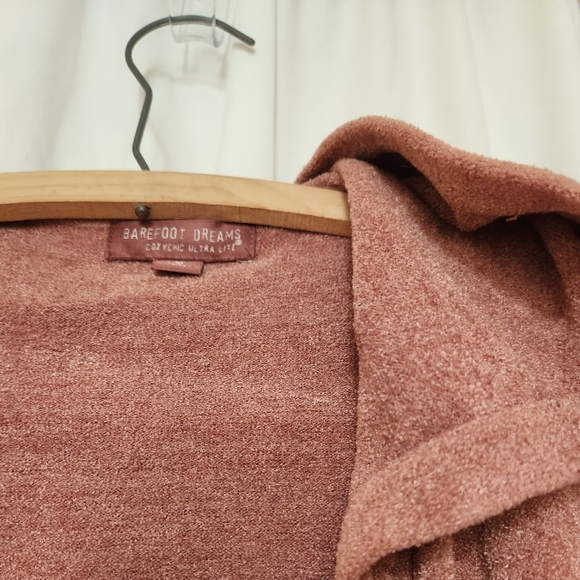 BAREFOOT DREAMS Hooded Open Front Cardigan – Terracotta US Women M - Picture 2 of 5